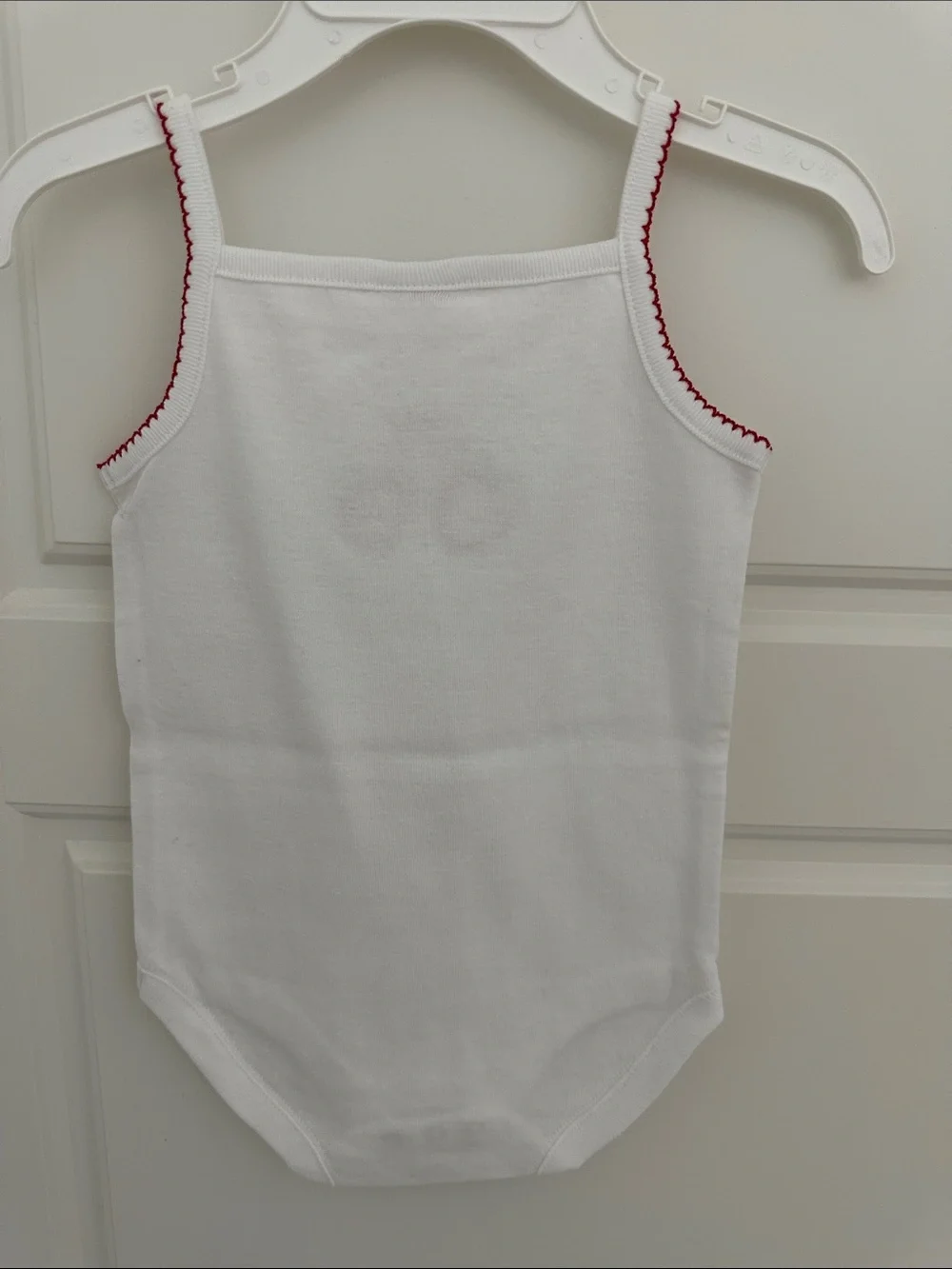 Gymboree White Onesie with Red Strawberry Appliqués